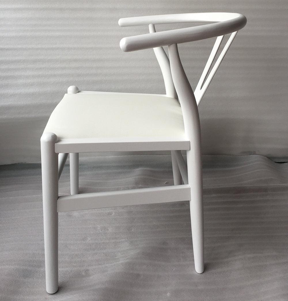 Dagmar Chair - White & White Leather-2