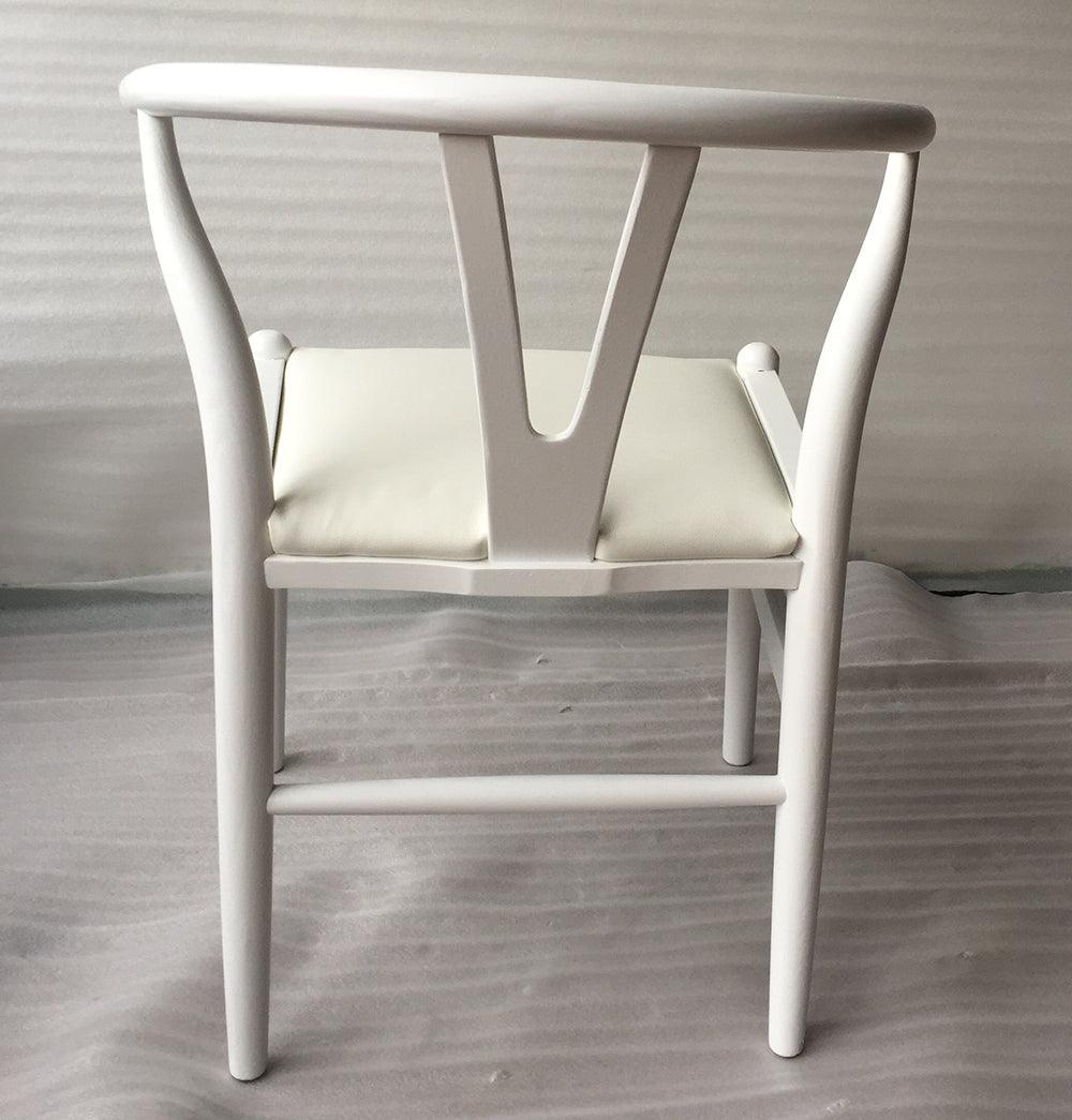 Dagmar Chair - White & White Leather-4