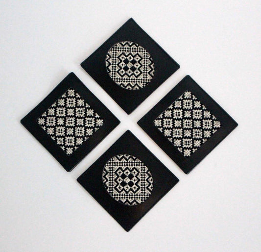 Dalia Coasters - Black and White - Puritific