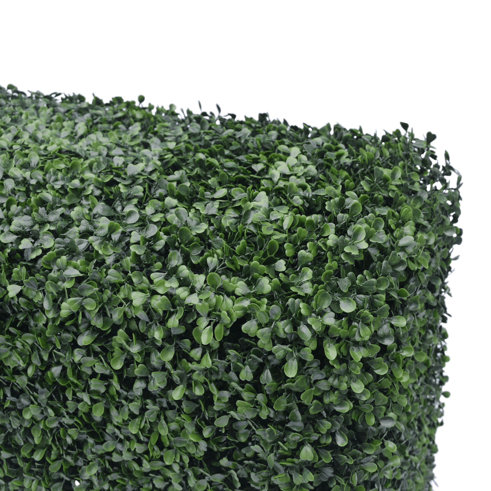 Dark Artificial Boxwood Hedge 40"L x 10"H UV Resistant - Puritific