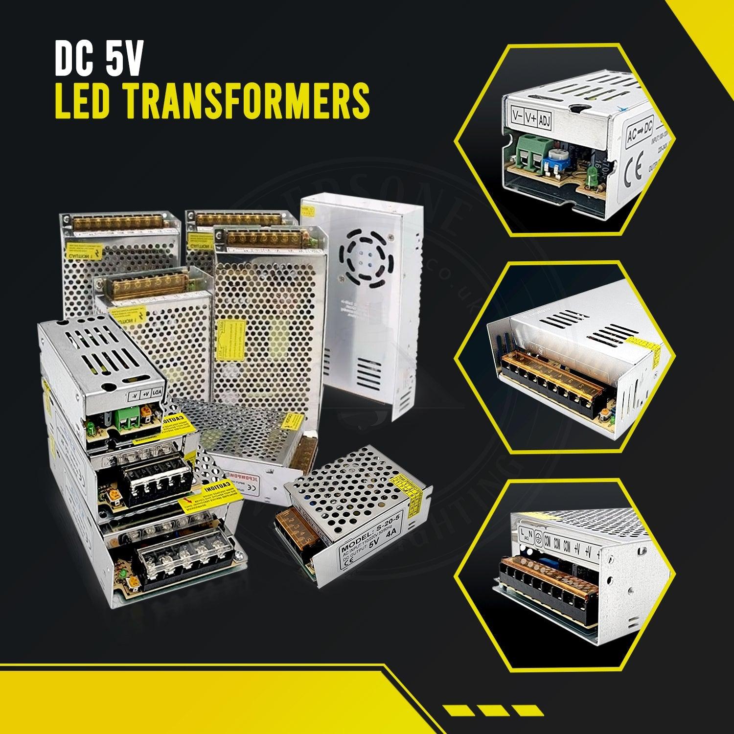 DC 5V 30W IP20 Universal Regulated Switching LED Transformer~3287-2