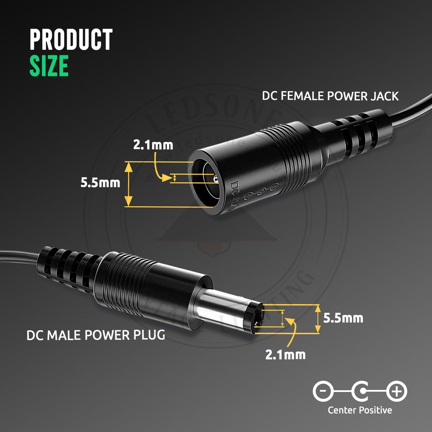 DC power supply splitter 2,4,6 & 8 way DC 2.1mm Female to Male cable for CCTV security cameras~4093-13