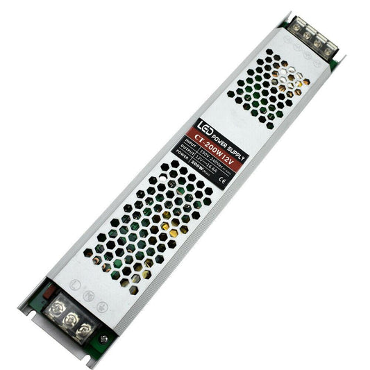 DC12V 200W Ultra Slim LED Driver Power Supply Transformer 240V for LED Strip~2355-0