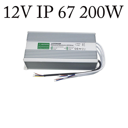 DC12V IP67 200W Waterproof LED Driver Power Supply Transformer~3345-0