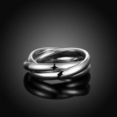 18k White Gold Bands Stainless Steel Rolling Ring - Puritific