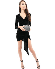 Denbigh High-Low Mini Dress - Black - Puritific