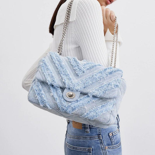 Denim Chain Bag - Puritific