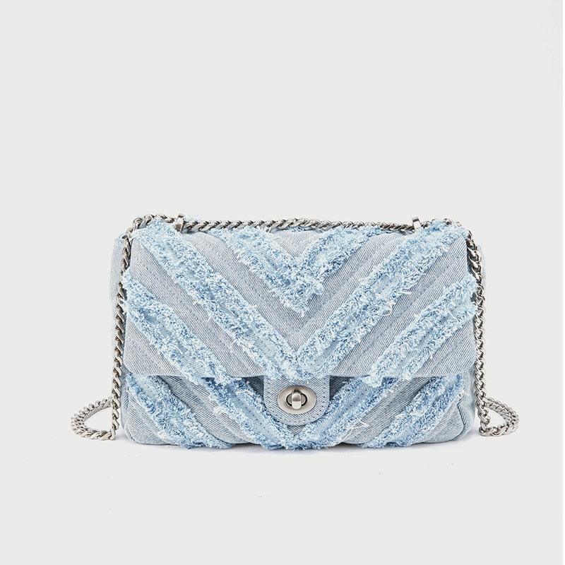 Denim Chain Bag - Puritific