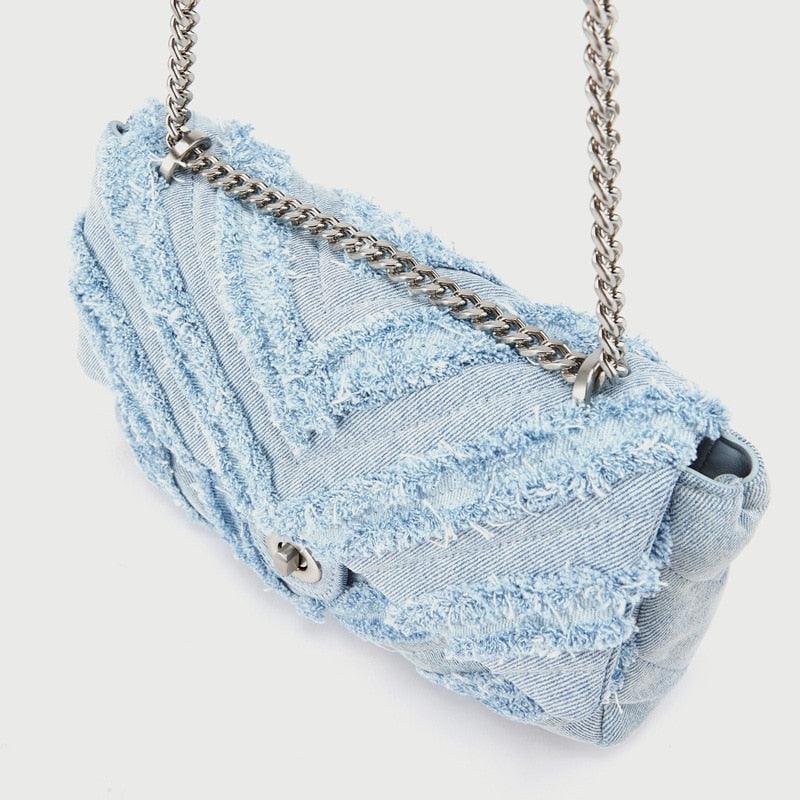 Denim Chain Bag - Puritific