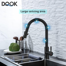 DQOK Kitchen Faucet Pull Out Brushed Nickle Sensor Stainless Steel - Puritific