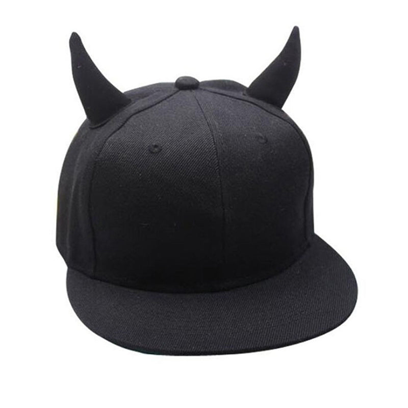 Black Cotton Punk Horn Cap - Puritific