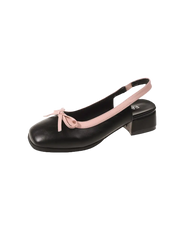 Raised Ballerina Pumps in Black - Puritific