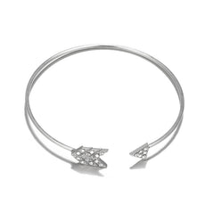 14K White Gold Plating Love Knot Circular Minimalist Bracelet Sets - Puritific