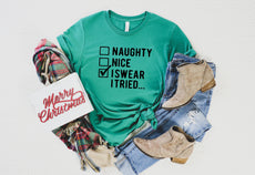 I Swear I Tried Shirt, Funny Christmas Shirts, Christmas Shirt - Puritific