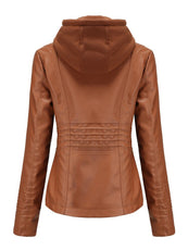 Autumn Winter Pu Faux Leather Jacket - Puritific