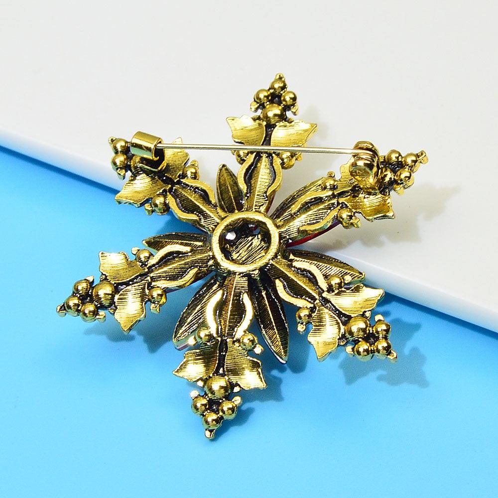 Christmas Crystal Snowflake Pin - Puritific