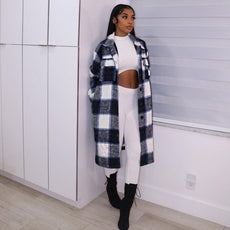 Elegant Checkered Coat - Puritific