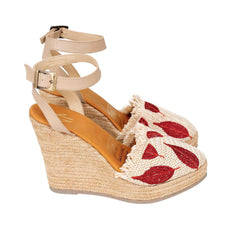 Espadrille Wedges Silvia Cobos Son Burgundy - Puritific