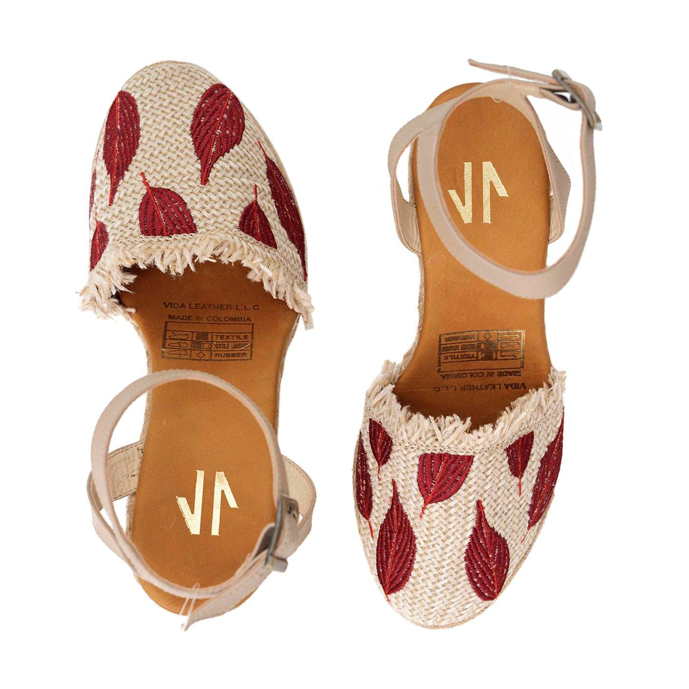 Espadrille Wedges Silvia Cobos Son Burgundy - Puritific