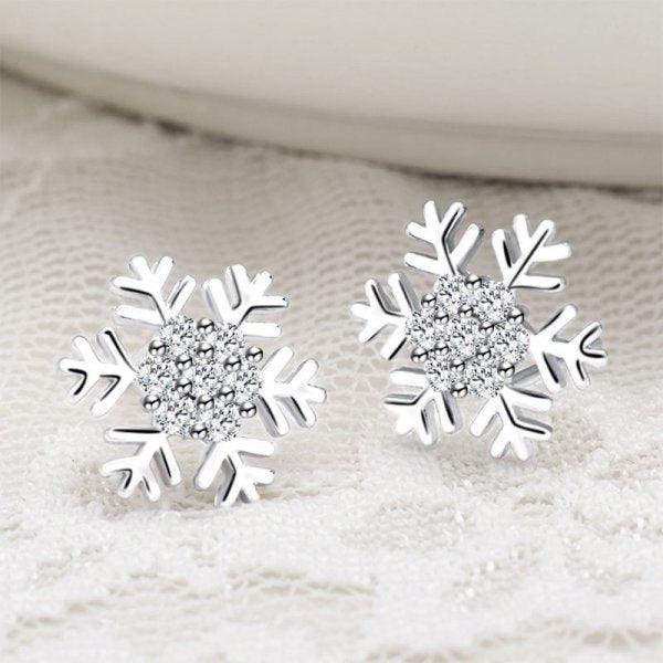 Christmas Snowflake Stud Earrings - Puritific