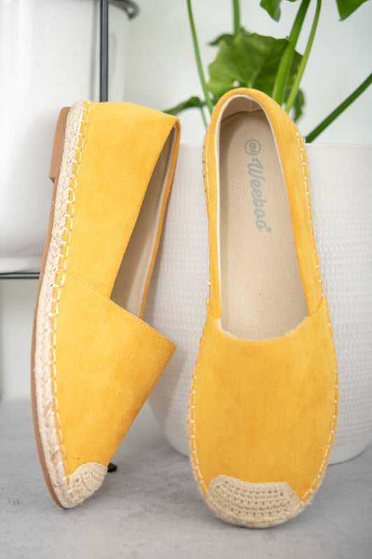 Casual Yellow Espadrille Shoes - Puritific