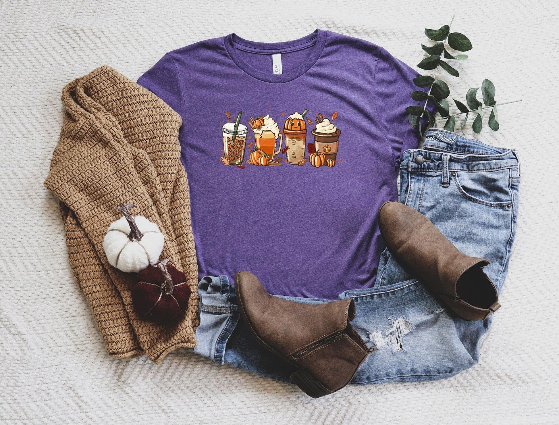 Fall Coffee Shirt, Fall Latte Shirt - Puritific