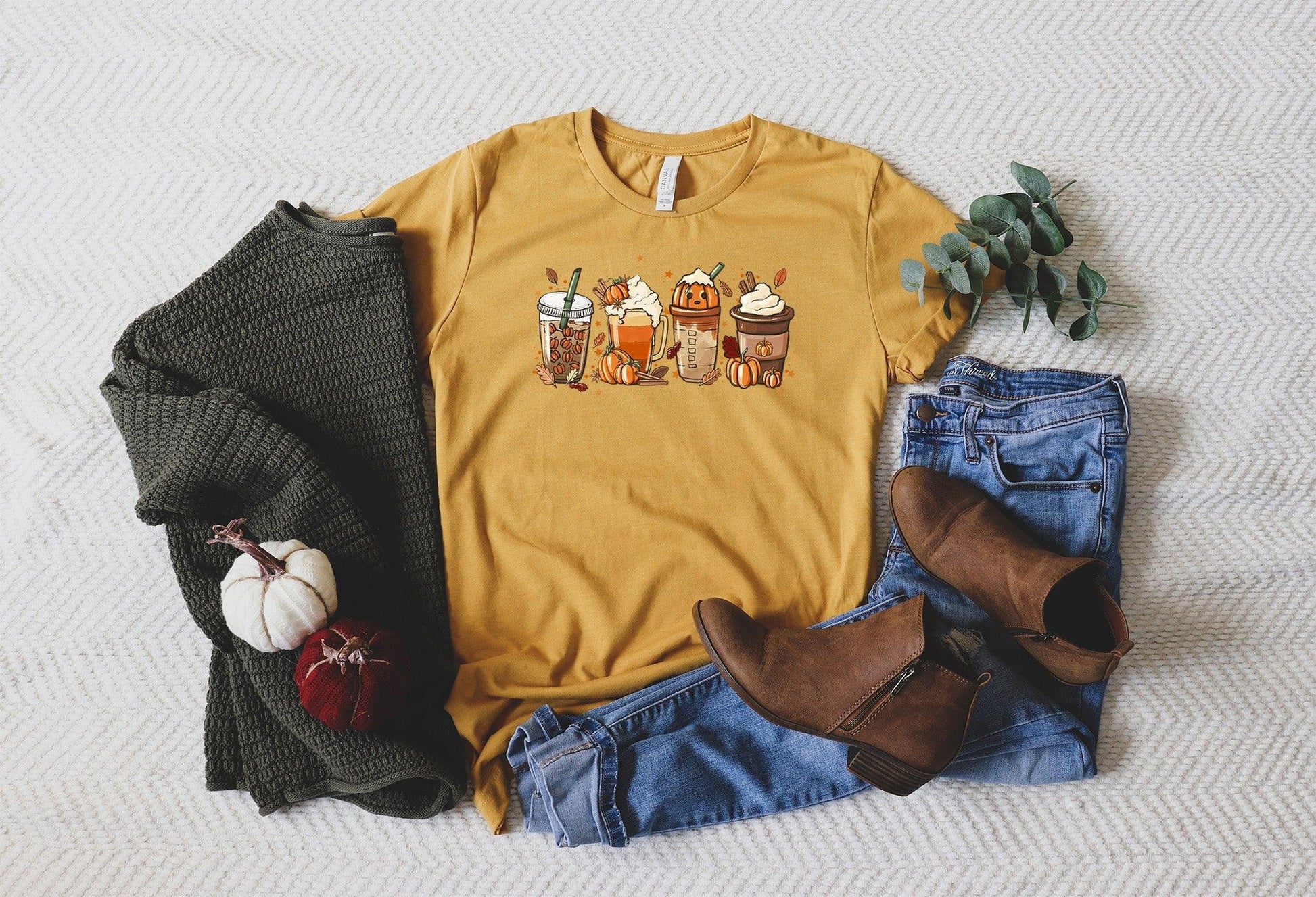 Fall Coffee Shirt, Fall Latte Shirt - Puritific