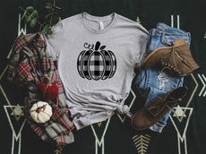 Fall Pumpkin Shirt, Plaid Pumpkin Shirt - Puritific