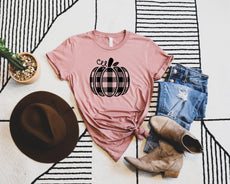 Fall Pumpkin Shirt, Plaid Pumpkin Shirt - Puritific