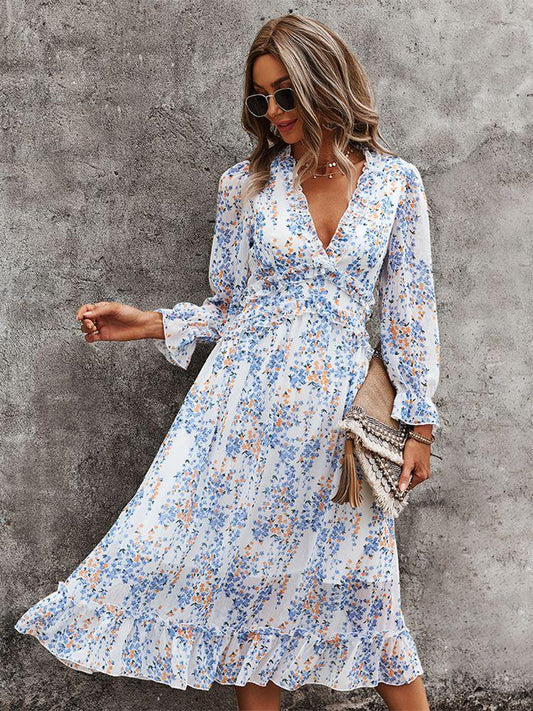 Fashion Long Sleeve Midi Dress - Puritific