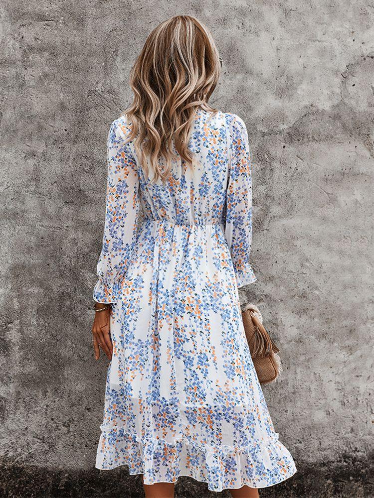 Fashion Long Sleeve Midi Dress - Puritific