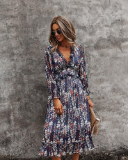 Fashion Long Sleeve Midi Dress - Puritific