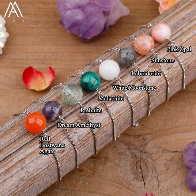 Fashion Women Natural Sphere Stone Beads Bracelet Jewelry - Puritific