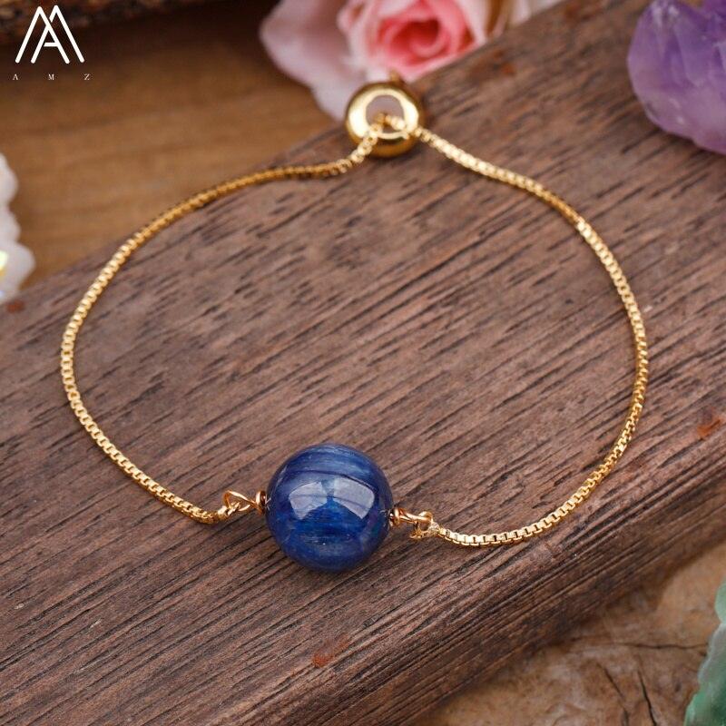 Fashion Women Natural Sphere Stone Beads Bracelet Jewelry - Puritific