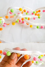 Fiesta Pom Pom Bachelorette Party Veil - Puritific