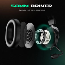 Fifine Dynamic RGB Gaming Headset with Mic Over-Ear - Puritific