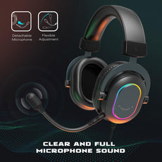 Fifine Dynamic RGB Gaming Headset with Mic Over-Ear - Puritific