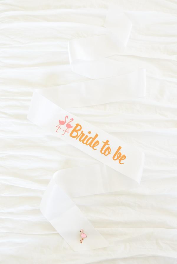 Flamingo Bride to be Sash - Puritific