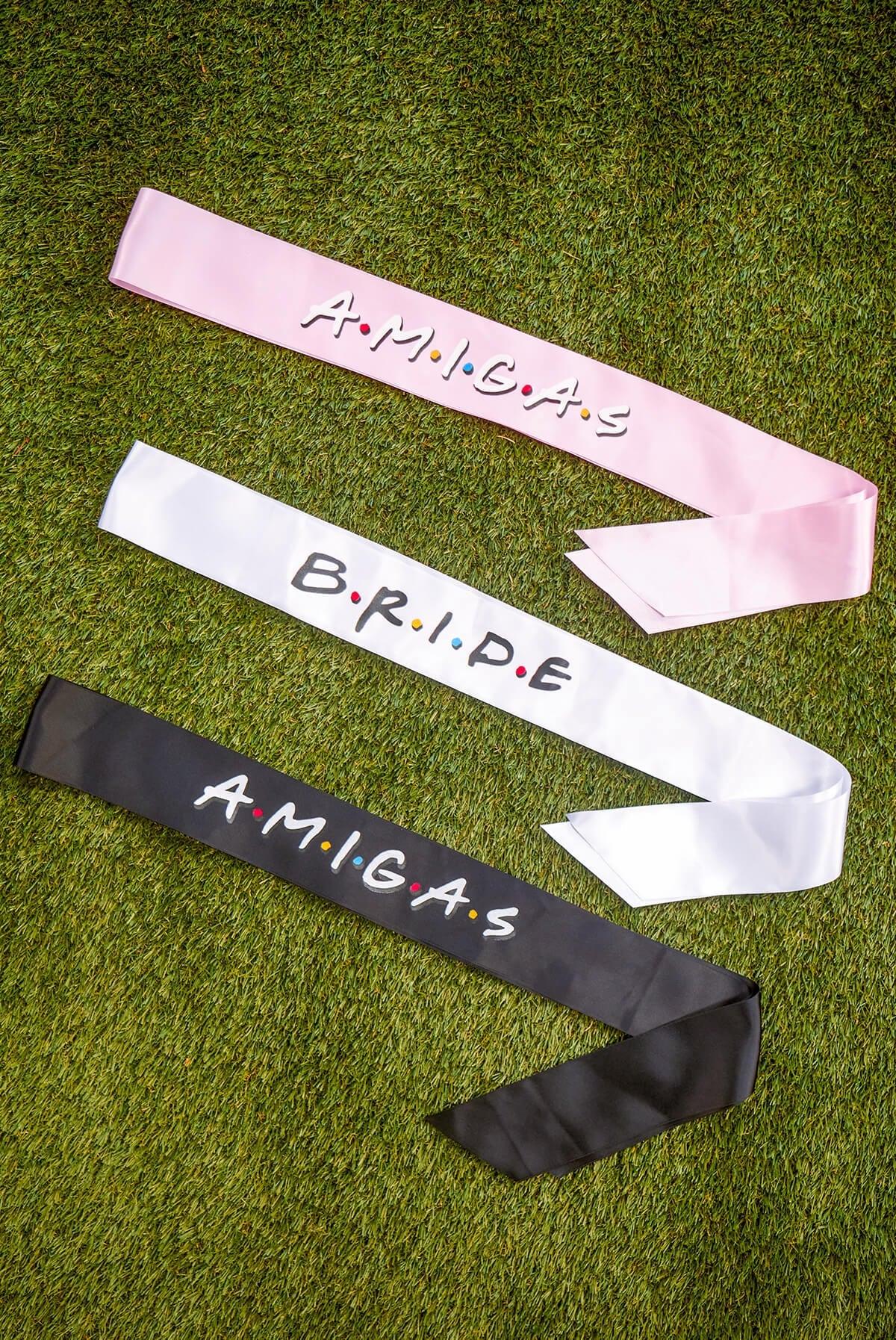 FRIENDS - Bachelorette Party Sashes | Amigas and Bride - Puritific