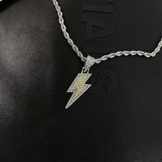 Full Zircon Lightning Pendant Necklace - Puritific