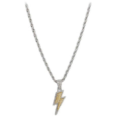 Full Zircon Lightning Pendant Necklace - Puritific