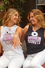 Funny Donut Bachelorette Tank Tops - He Put a Ring On It | Drunkin Donuts - Puritific