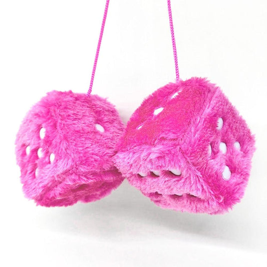 Fuzzy Plush Dice Car Accessory - Puritific