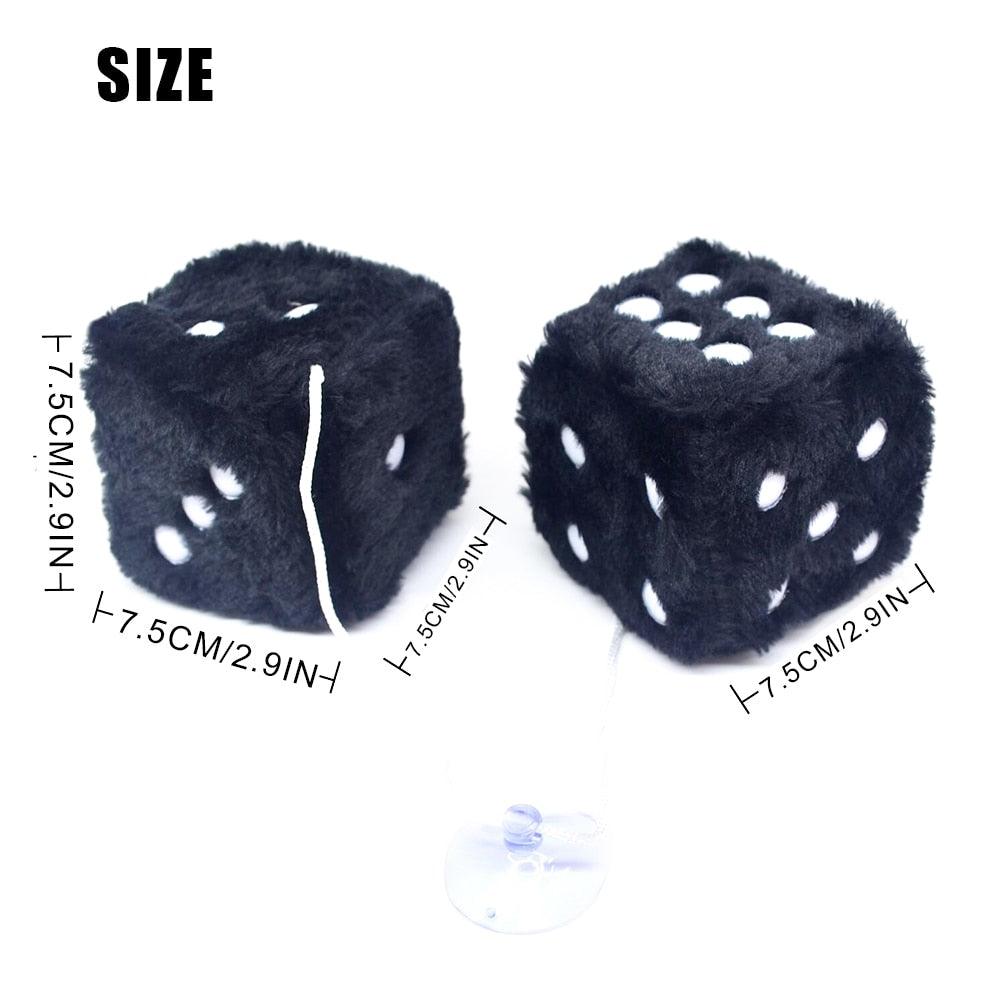 Fuzzy Plush Dice Car Accessory - Puritific