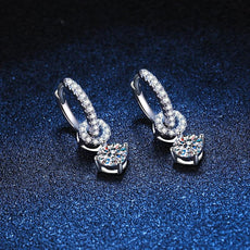 Genuine Moissanite Drop Earrings - Puritific