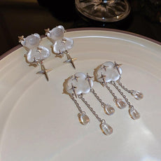 Geometric Clouds Water Drop Earrings - Puritific