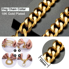 Gold Link Chain Collar for Dogs - Puritific