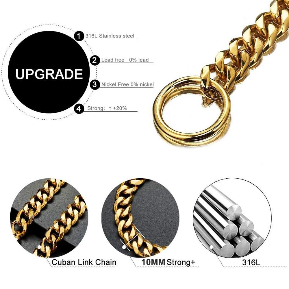 Gold Link Chain Collar for Dogs - Puritific