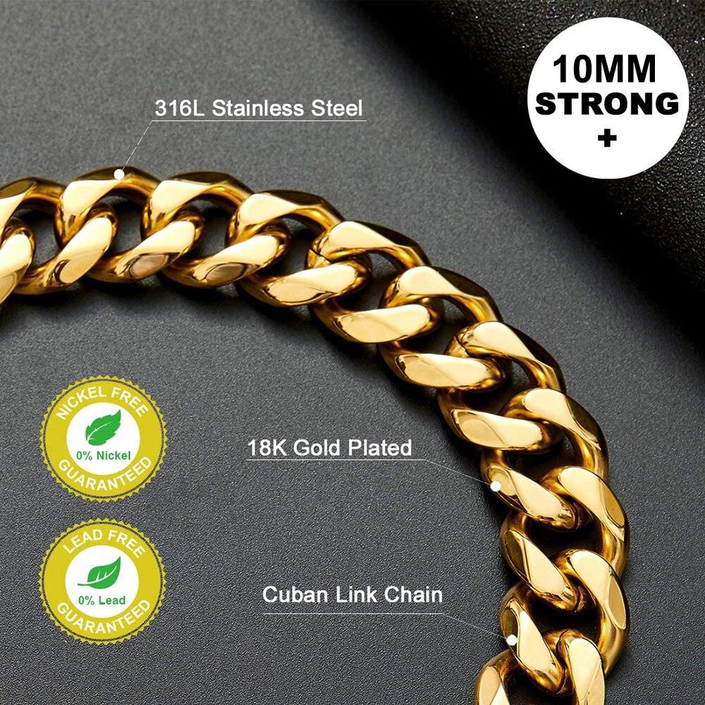 Gold Link Chain Collar for Dogs - Puritific