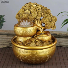 Gold Money Tree Water Fountain Ornaments - Puritific